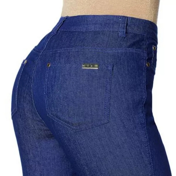 Iman Global Chic Slip Into Slim Ankle Zipper Denim Jeans - Size 6 NWT - Picture 6 of 8